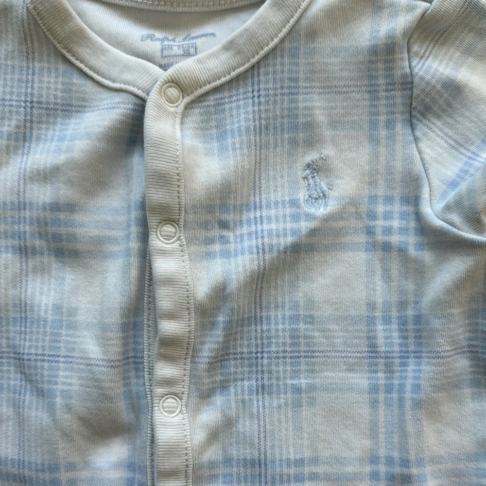 Ralph Lauren polo plaid short sleeve onesie Plaid Baby Romper toddler infant 6m